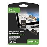 PNY Czytnik kart pamięci flash microSD Performance Prime™ USB 3.2 Gen 1 - ultraszybkie prędkości, odczyt 200 MB/s, zapis 150 MB/s, typ A, do urządzeń hosta wyposażonych w USB 3.2 Gen 1/USB3.0