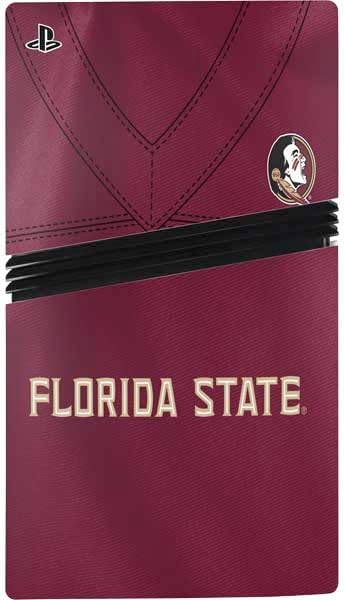 Skinit Decal Gaming Skin Compatible with PS5 Pro Bundle - Officially Licensed Florida State University Red Jersey Design