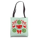 Cute Graphic Style Coquette Bow Watermelon Summer Vacation Tote Bag