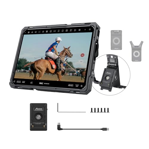 Image of Accsoon Monitor Cage for iPad Pro 13'' M4 /M5 2024 /2025&Gen 3,4,5,6 & Air 6 /7&Air 6 /7 Video Stabilizer with NP-F Battery Plate Adapter, Use SeeMo /4K /CineView Series for Video Monitoring /Livestreaming