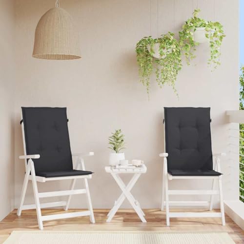 Coussin de chaise de jardin dossier haut imperméable avec cordon