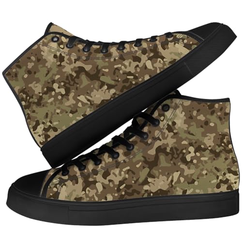 Camouflage Shoes Womens Mens Camo High Top Canvas Sneakers Gifts for Men Women3