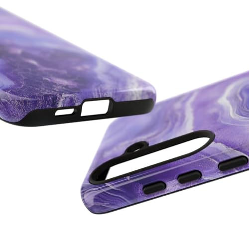 Coque Galaxy S24 Plus effet marbre violet finition luxe - 3