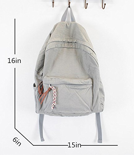 Abwqb Womens Backpack Canvas College Schoolbag Casual Soft Denim Backpack Travel Bag #TOP1