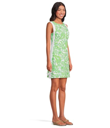 Image of Lilly Pulitzer Womens Beckler Stretch Shift Resort White Daffodil Hill 2