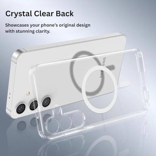 Image of ShieldTech Crystal Clear Back Case Cover Compatible with Samsung Galaxy S24 FE 5G | Hard PC & TPU | Wireless Charging Compatible Case Cover for Samsung Galaxy S24 FE 5G | Transparent