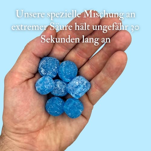 MyCandyShop Saure Süßigkeiten Mega Sour 250 g – Saure Bonbons mit Himbeergeschmack – Sauerstes Bonbon der Welt