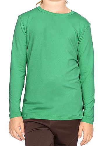 Image of Shirts for Girls Long Sleeve Crew Neck Top, Hoodie or 3 /4 Sleeve Soft Stretch Kids Lightweight Size 2-16