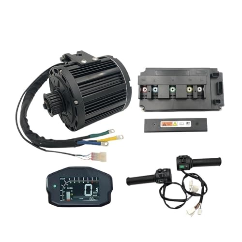 Mid Drive Motor, QS138 72V 100KPH 3000W PMSM Mid Drive Motor with 150A EM-150 Controller and DKD Display T08 Throttle(Sprocket Type)