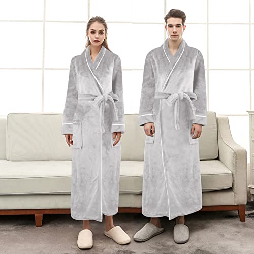 Roupão de banho feminino felpudo de flanela de pelúcia de manga comprida sherpa felpudo roupão de ba