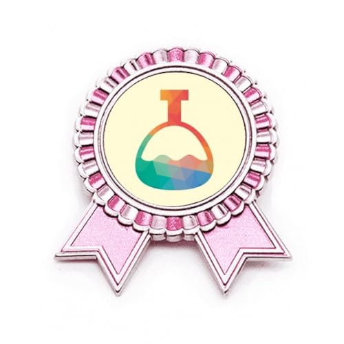 Broche rose dessin animé C Chestry en métal taille M