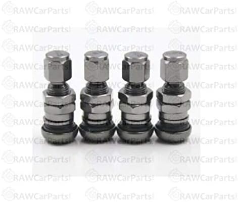 4x Grey Alloy RAYS Style Wheels Tyre Valve Stems & Caps | VOLK ROTA BOLA XXR