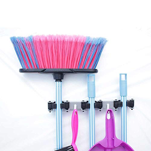 Secalux SUPORTE PARA VASSOURA - 3 PEÇAS, branco e preto, 221050