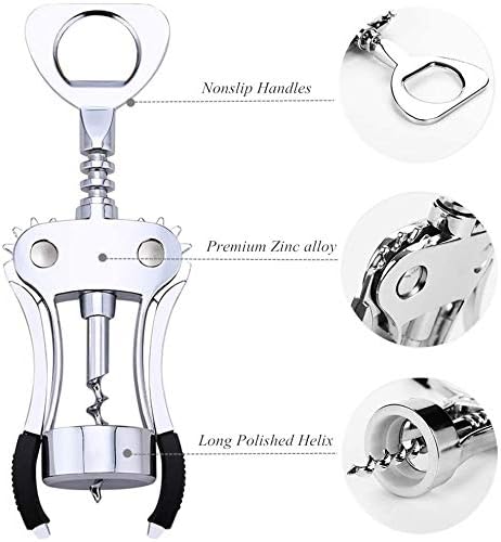 Corkscrew Wine Bottle Opener with Bottle Stopper - Image 4