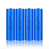 4 Pack Rechargeable Batteries, Rechargeable Li-ion Battery 3.7V 1200mAh ICR Rechargeable Battery Button Top Battery for Flashlight, Doorbells, Headlamps, RC Cars etcTop