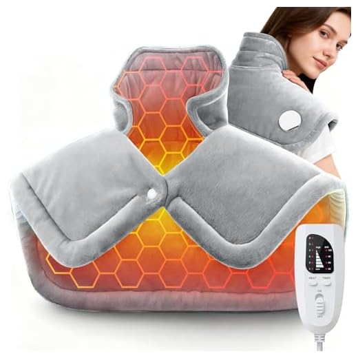 Heating Pad for Neck and Shoulder - Large Electric Heated Neck Shoulder, Fast-Heating Super Soft Fabric Heating Pad for Cramps, Back Pain Relief, Fathers Mothers Day Gifts for Women, Men, Auto-Off