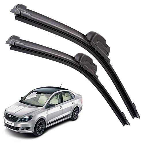 Image of Euro Care Windshield Car Wiper Blades Compatibility With Skoda Rapid (Model : 2013-2019) - Set of 2Pc (D-24,P-16)