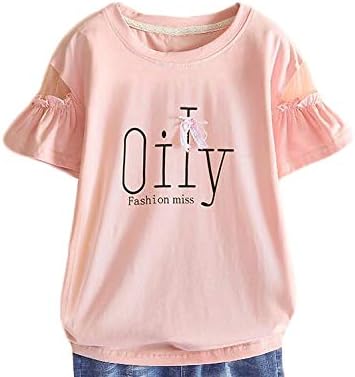 ディーハウ ガールズ ｔシャツ 半袖 トップス コットン 可愛い 女の子 春夏 新商品 新型 キッズ ファッション スポーツ 子供服 カットソープリント オフショルダー カジュアル ゆったり