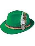 Le chapeau tyrolien avec plume et corde en spirale tricolore est collé avec un logo d'impression de baril de broderie unique.
