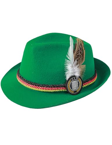 COSAVOROCK Chapeau Oktoberfest Bavarois Tyrolien Alpine, Vert, L