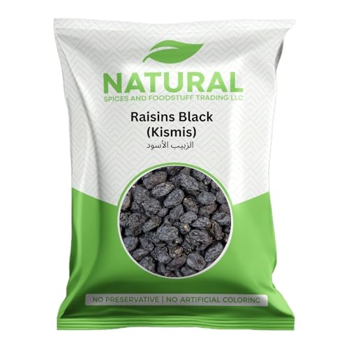 Natural Black Raisins 500g | Premium Seedless Black Kishmish | Sweet Dried Grapes for Snacking & Baking | Fresh Hygienic No Preservatives Non-GMO