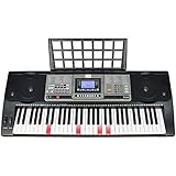 Axus AXP2L 61-Key Light-Up Portable Keyboard for Beginners Full Size Key Lighting Touch Sensitive Keys Interactive Teaching System