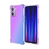 HONLEN Custodia per OPPO A76 / OPPO A96 Case, (6.56" Inches) Trasparente Sfumato TPU Silicone Progettata, 4 Angoli rinforzati Case