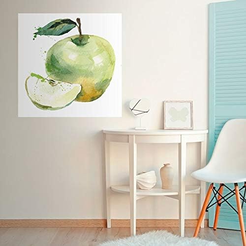 Walls By Me - Peel and Stick Poster Print Green Fruit Wall Art 9796-12in x 12in (31x31cm) -, Repositionable and Removable - Unframed