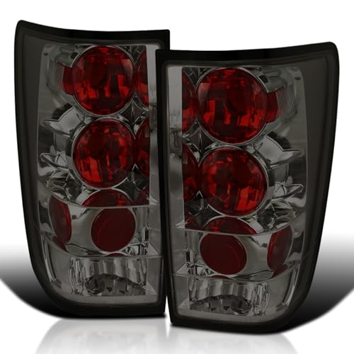 Spec-D Tuning Smoke Lens Tail Lights Compatible with 2004-2015 Nissan Titan without Utility Bed, Left + Right Pair Assembly