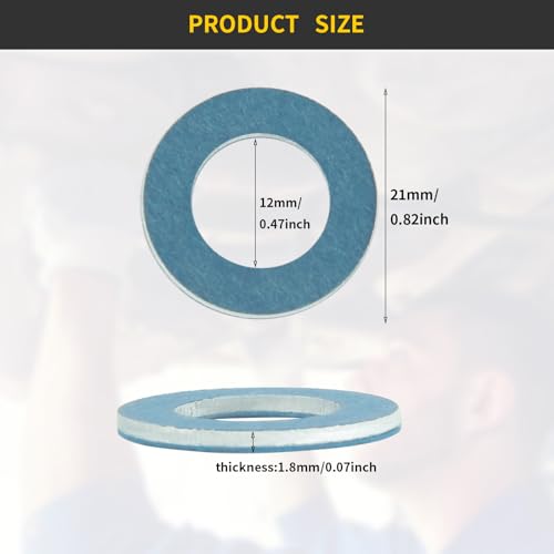 Image of 24pcs90430-12031 Oil Drain Plug Gasket Compatible with Toyota Lexus Oil Drain Plug Crush Washer