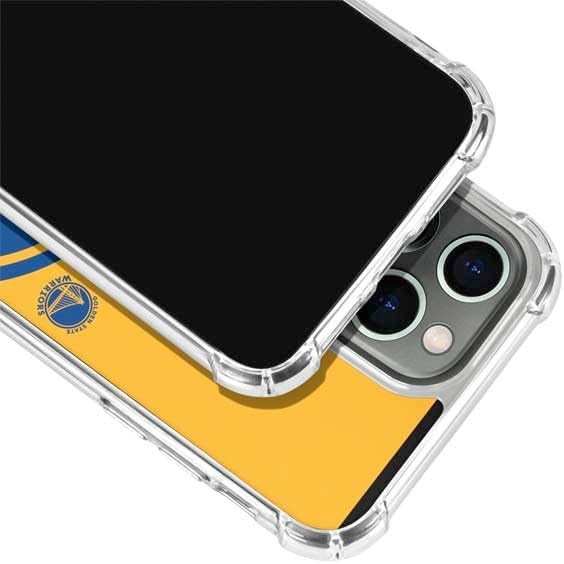 Skinit Clear Phone Case Compatible with iPhone 14 Pro - Officially Licensed NBA Golden State Warriors Large Logo Design