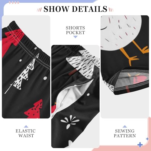 ZZXXB Cock Pine Tree Boys Long Pants Soft Trousers Elastic Waist Kids Lounge Bottoms with Pockets S-XL4