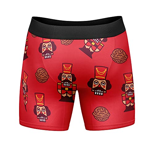 Crazy Dog T-Shirts 021DEEZNUTSCHRISTMASBOX-XL Deez Nuts Mens Boxers Funny Christmas Nutcracker Hilarious Graphic Underwear Funny Graphic Boxers Christmas Funny Adult Humor Mens Novelty Boxer Briefs Red Xl thumb #1