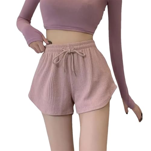 Short jambe large Pnnrk pour femme doté d'une coupe ample et de lacets de serrage