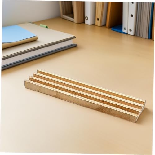 Porta fichas de dominó de madera con base antideslizante miniatura 7