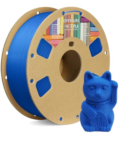 OVERTURE PLA Matte Filament 1.75mm, Matte PLA Roll 1kg Cardboard Spool (2.2lbs),...