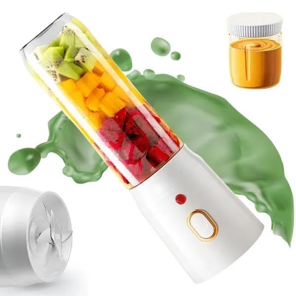 Image of Portable Blender Electric Juicer USB Rechargeable Fruit Mixers Mini Personal Smoothie Maker 6 Blades 3 Gears Ideal for Smoothies, Protein Shakes, Fresh juices, sauces -1500mAh Battery
