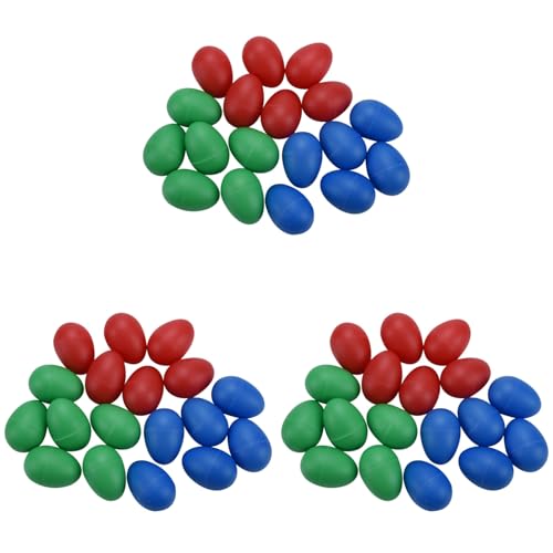 Shakers de musique pour les enfants maracas oeufs plastique 54pcs