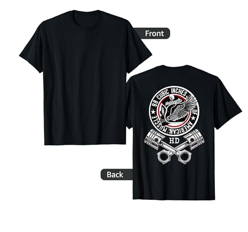 HD 88 CID engine t-shirt with skull graphic