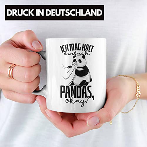 Trendation - Lustige Panda Tasse Panda-Motiv Geschenk Tierliebhaber Geschenkidee Panda Fans (Weiß)