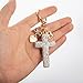 Manlosen Cute Fashion Cross Keychain Initial Letter Keys Charm Gifts for Women with Key Ring Purse Charms for Handbags