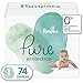 Pampers Pure Protection Newborn Disposable Diapers, Size 1 (8-14 lb), 74 Count, PURE SUPER