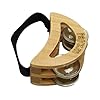 rayzm Foot Tambourine, Walnut Wood Lightweight Foot Drum Shaker Percussion Instrument with 8 Steel Jingles– Bright Crisp Sound with Secure Elastic Strap #1