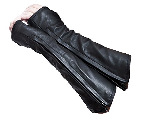 Gants de cuir nappa noirs zippés chauds et souples en taille S