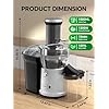 Juicer, 1200W Juicer Machine with 3\ Feed Chute for Whole... Juicer, 1200W Juicer Machine with 3\ Feed Chute for Whole...