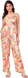 cukoo Premium Women?s Abstract Print Satin Jumpsuit with Sleeveless Design and Adjustable Shoulder Straps for Casual Outings, Vacations, and Parties-picture-55