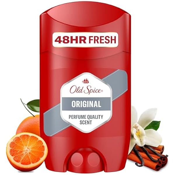 Old Spice Original Dezodorant w sztyfcie dla mężczyzn 50ml, świeżość 24/7 przy codziennym stosowaniu, długotrwały zapach o jakości perfum, ochrona przed nieprzyjemnym zapachem, 0% soli aluminium