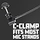 Gator Frameworks Rok-It Einschichtiger Mikrofon-Pop-Filter mit C-Klemme für die meisten Mikrofonstative; (RI-POPFILTER)