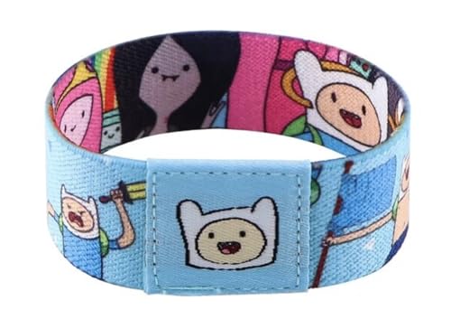 Image of Come Along With Me Adventure Time Cartoon Animated TV Show 7.1 inch Reversible Stretch Wristband Wrist Band Bracelet Elastic Strap