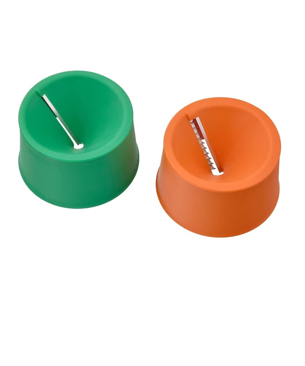 Ikea TSSP Vegetable Slicer, Set of 2, Bright Orange/Bright Green